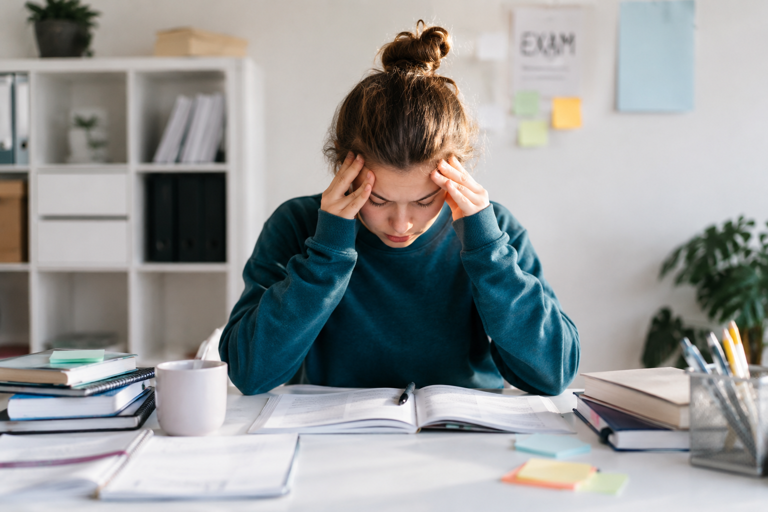 kind ervaart stress wegen examenperiode